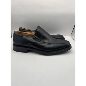 Skechers Black Leather Oxford Shoes Men Size 12